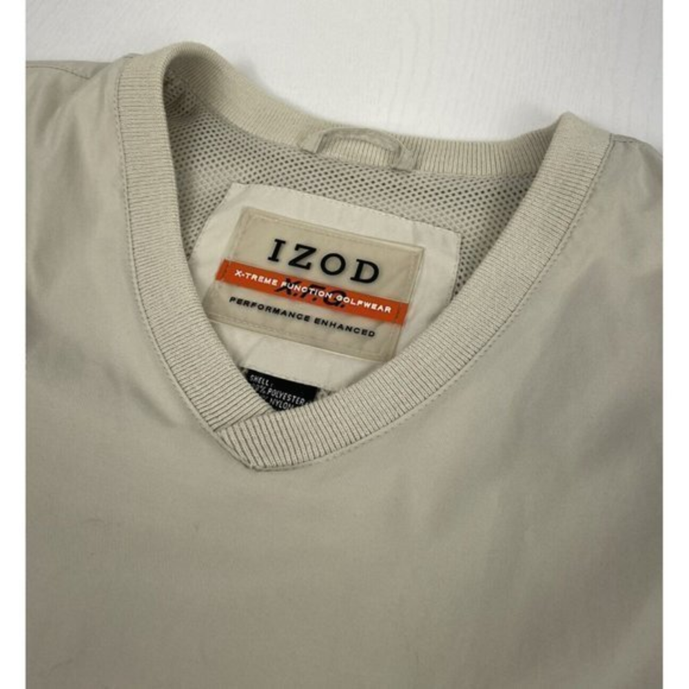 Izod Jacket Mens XL - Beige‎ Windbreaker XFG Performance Enhanced Golfwear